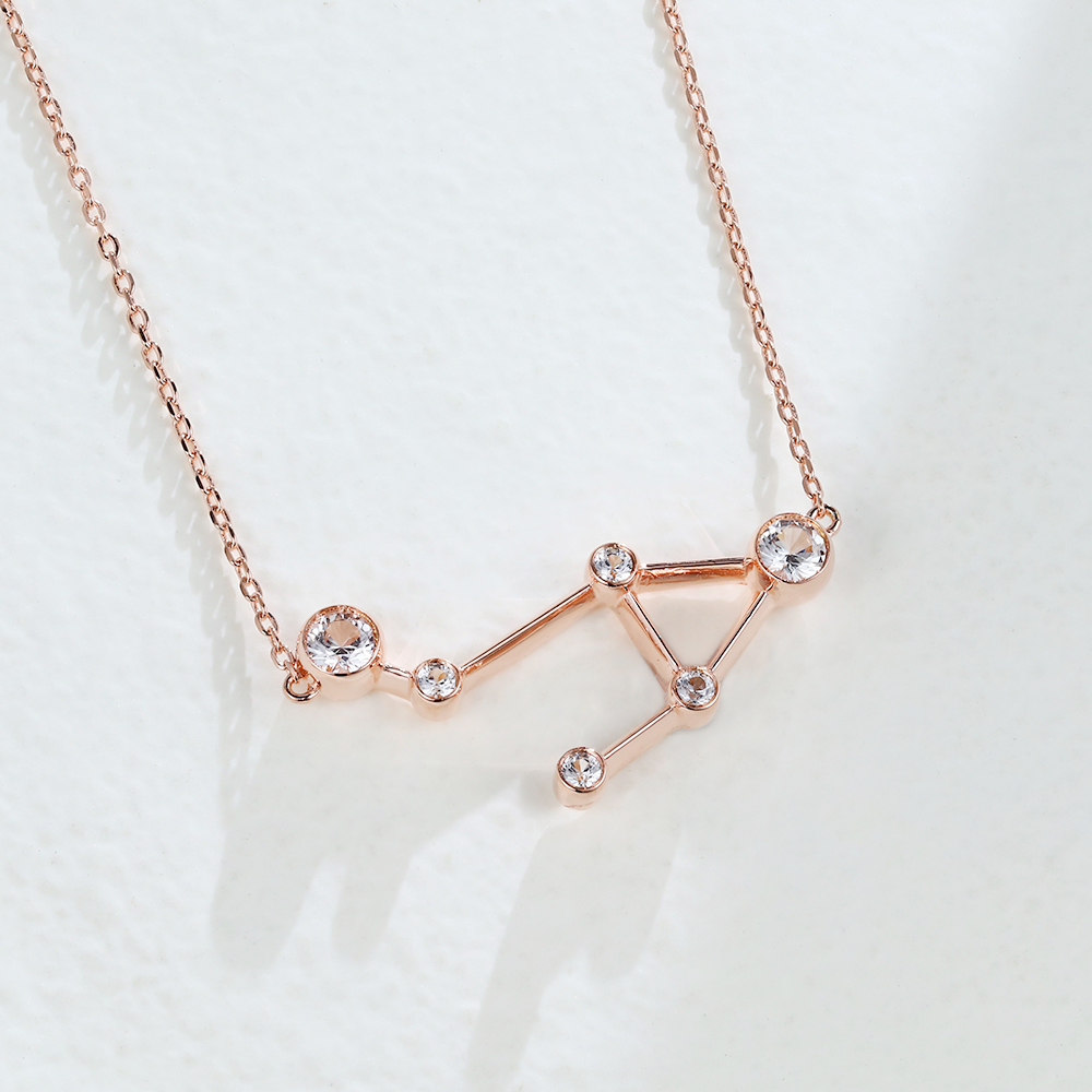 rose gold libra necklace - Zodiac Sign Necklace