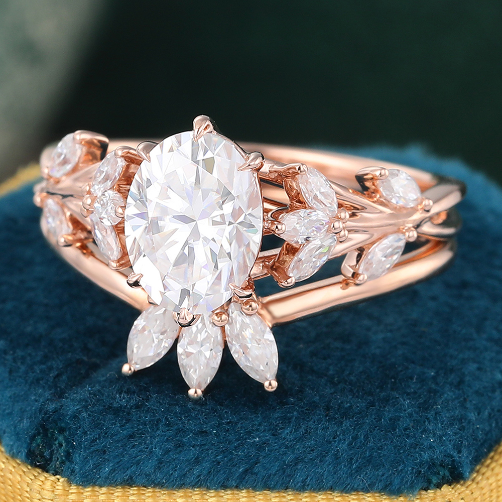 Tiara wedding band set discount