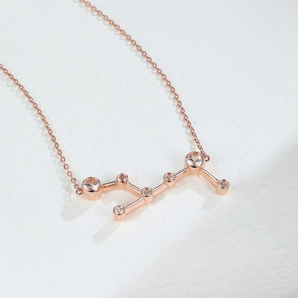 Virgo Rose Gold Necklace - Zodic Sign Necklace