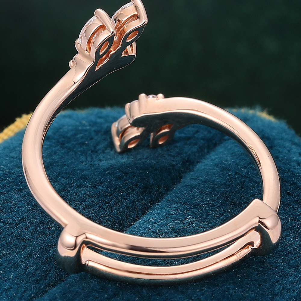 Juyoyo Matching Ring Rose Gold Wedding Band Ring 