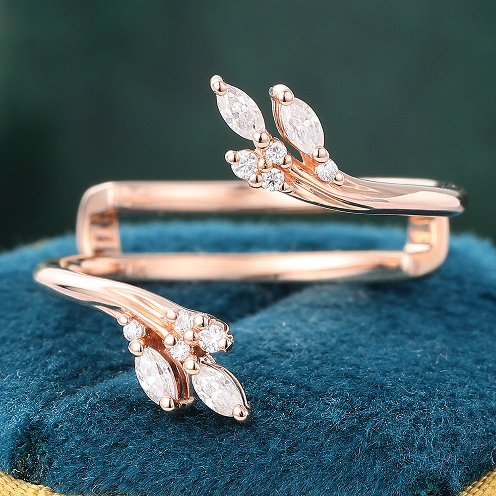 Juyoyo Matching Ring Rose Gold Wedding Band Ring 