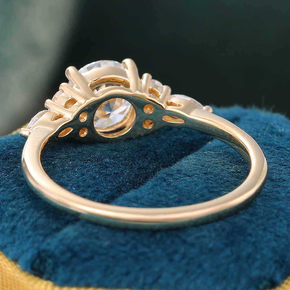 Juyoyo 7mm Moissanite Rose Gold Engagement Ring