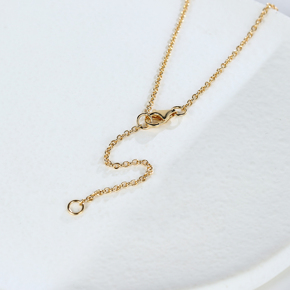 Cluster Moissanite Pendant Necklace With Cable Chain