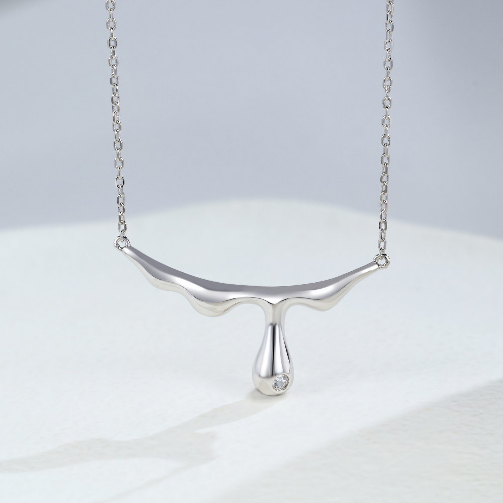 white gold necklace