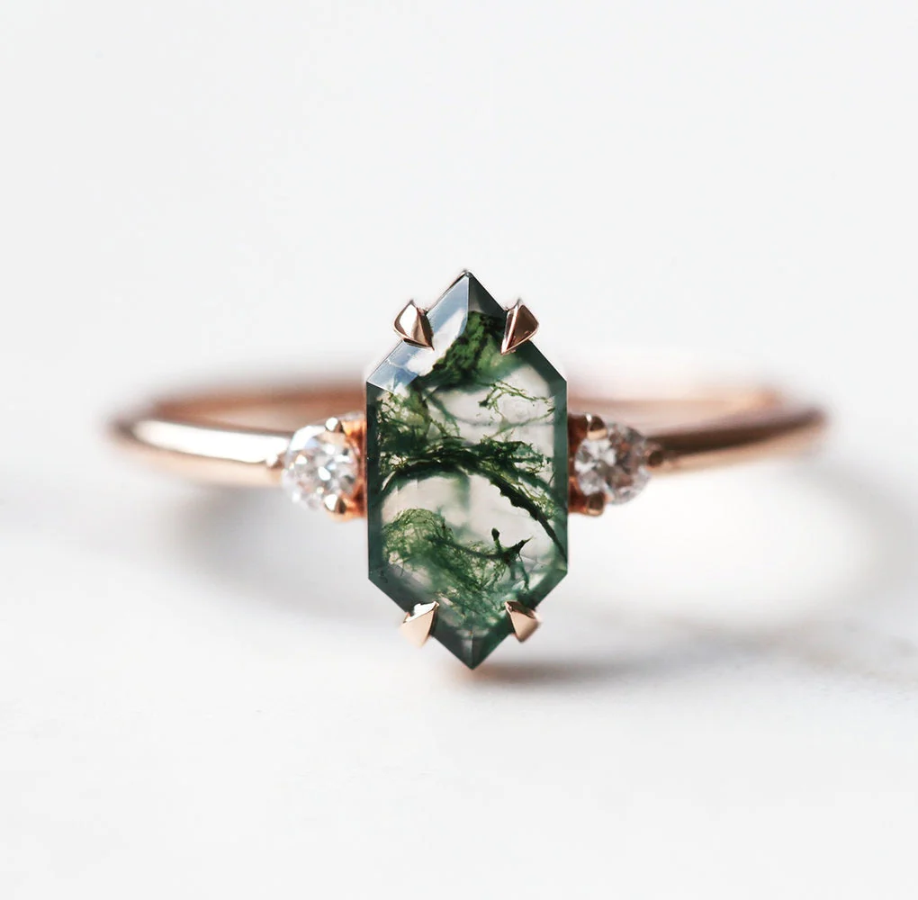 Moss Agate Ring 