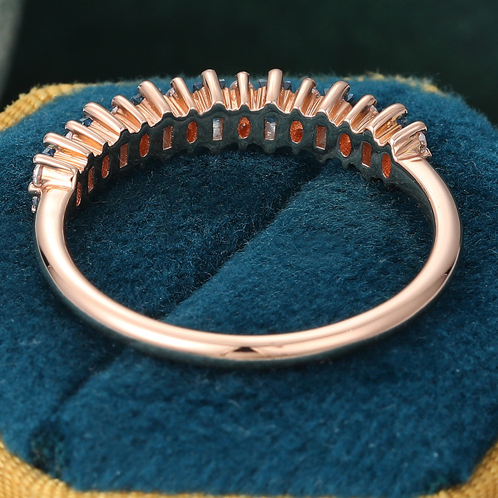 London Blue Topaz Rings Unique Stacking Ring