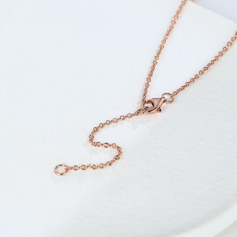 Cluster Moissanite Pendant Necklace With Cable Chain