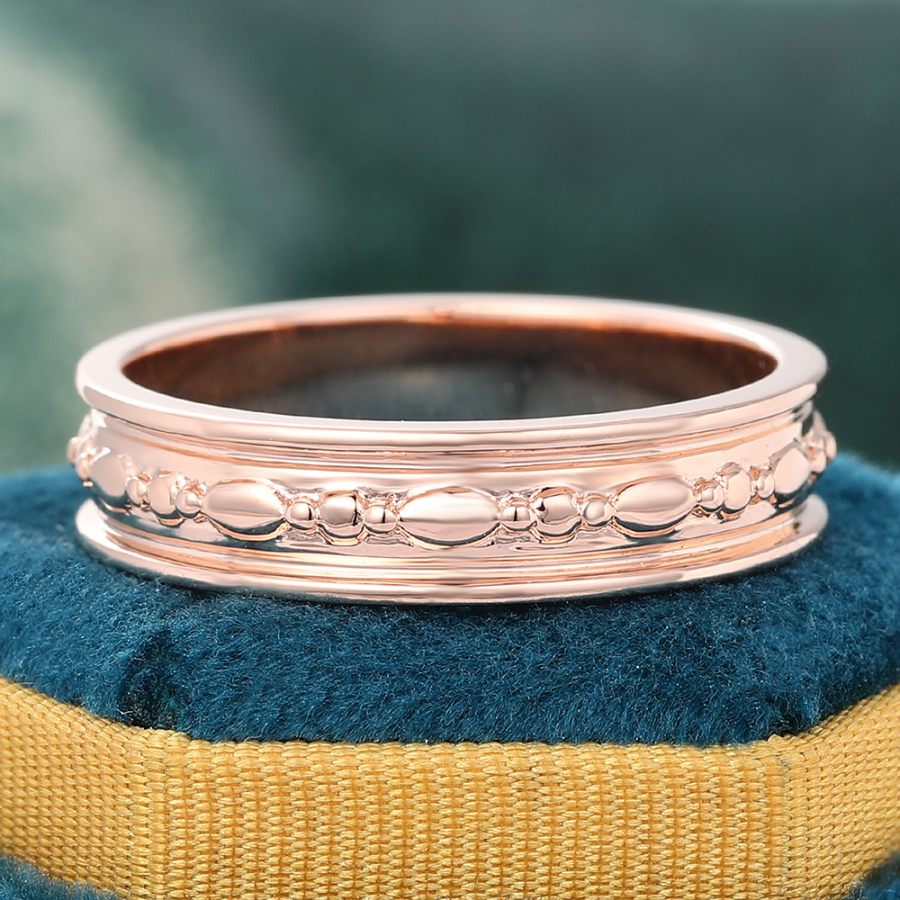 2mm Engrave Band Wide Stacking Gold Ring