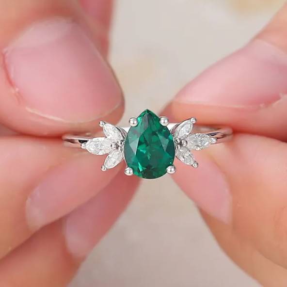 Emerald Engagement Ring