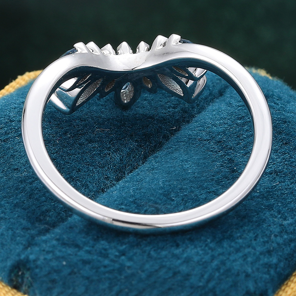 Women London Blue Topaz Wedding Band Ring