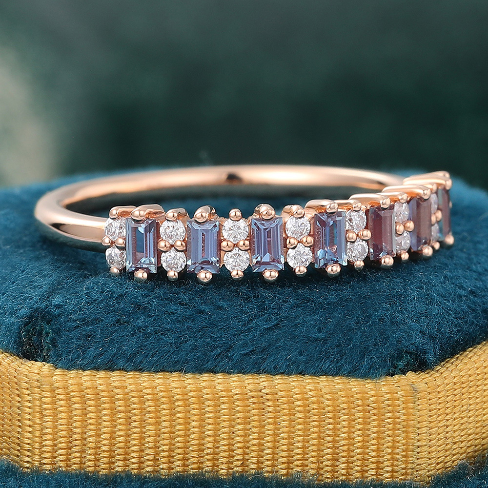 Alexandrite Birthstone Stacking Ring