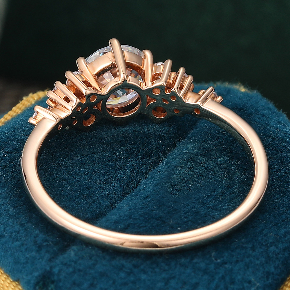 Juyoyo 1ct Moissanite Gold Vintage Engagement Ring 