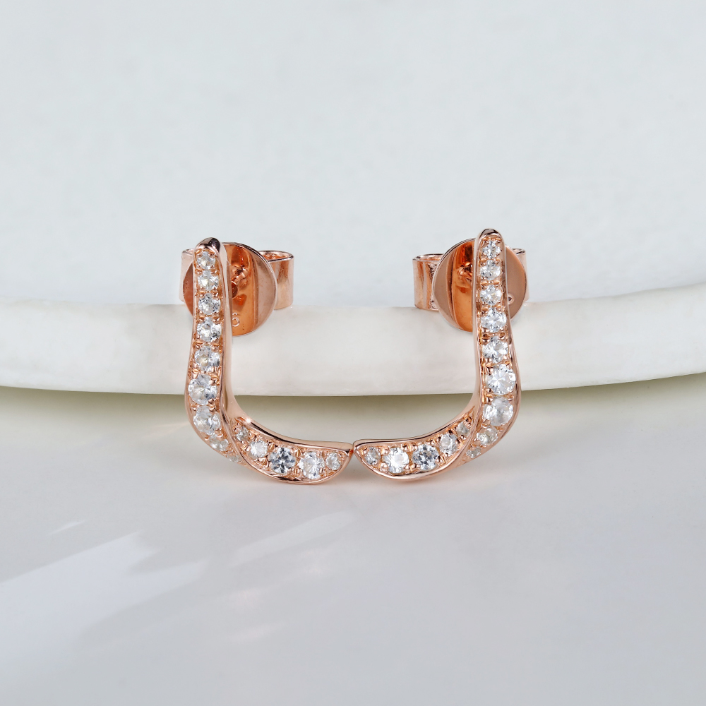 Jubilant Journey White Sapphire Earrings