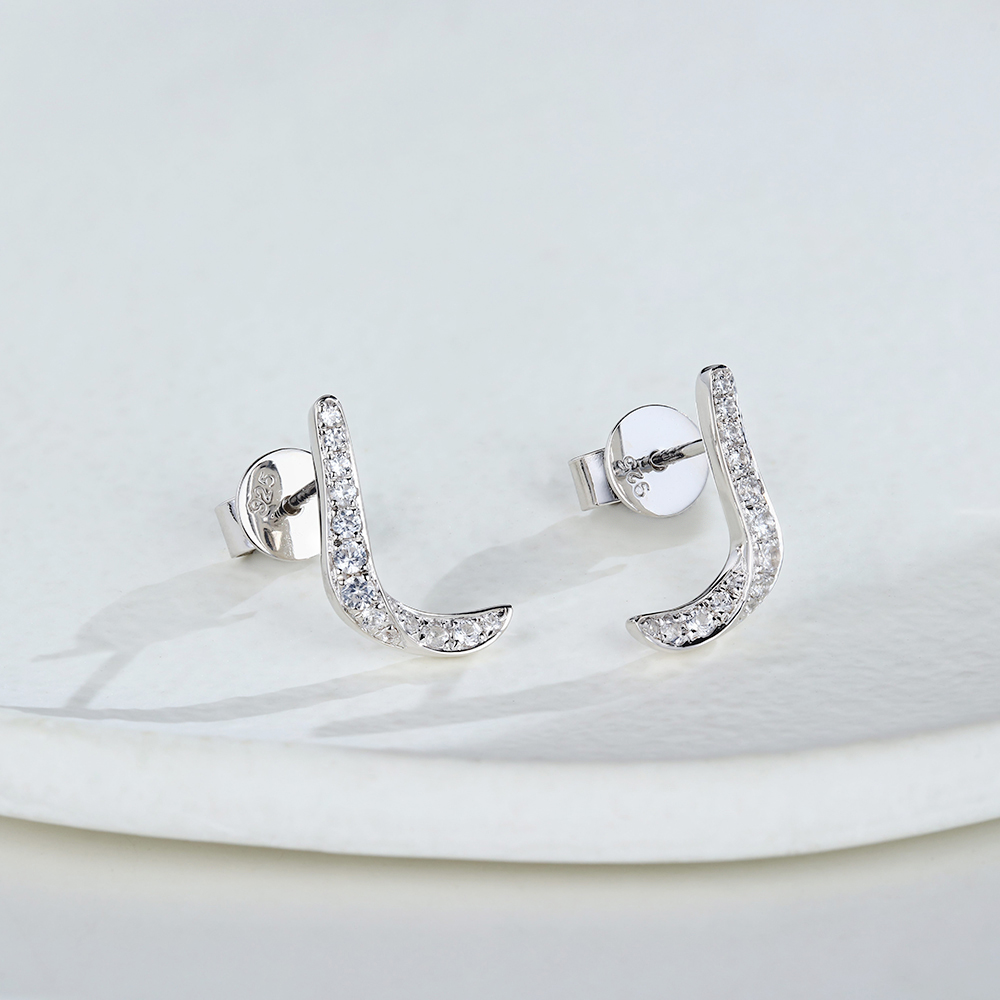 Jubilant Journey White Sapphire Earrings
