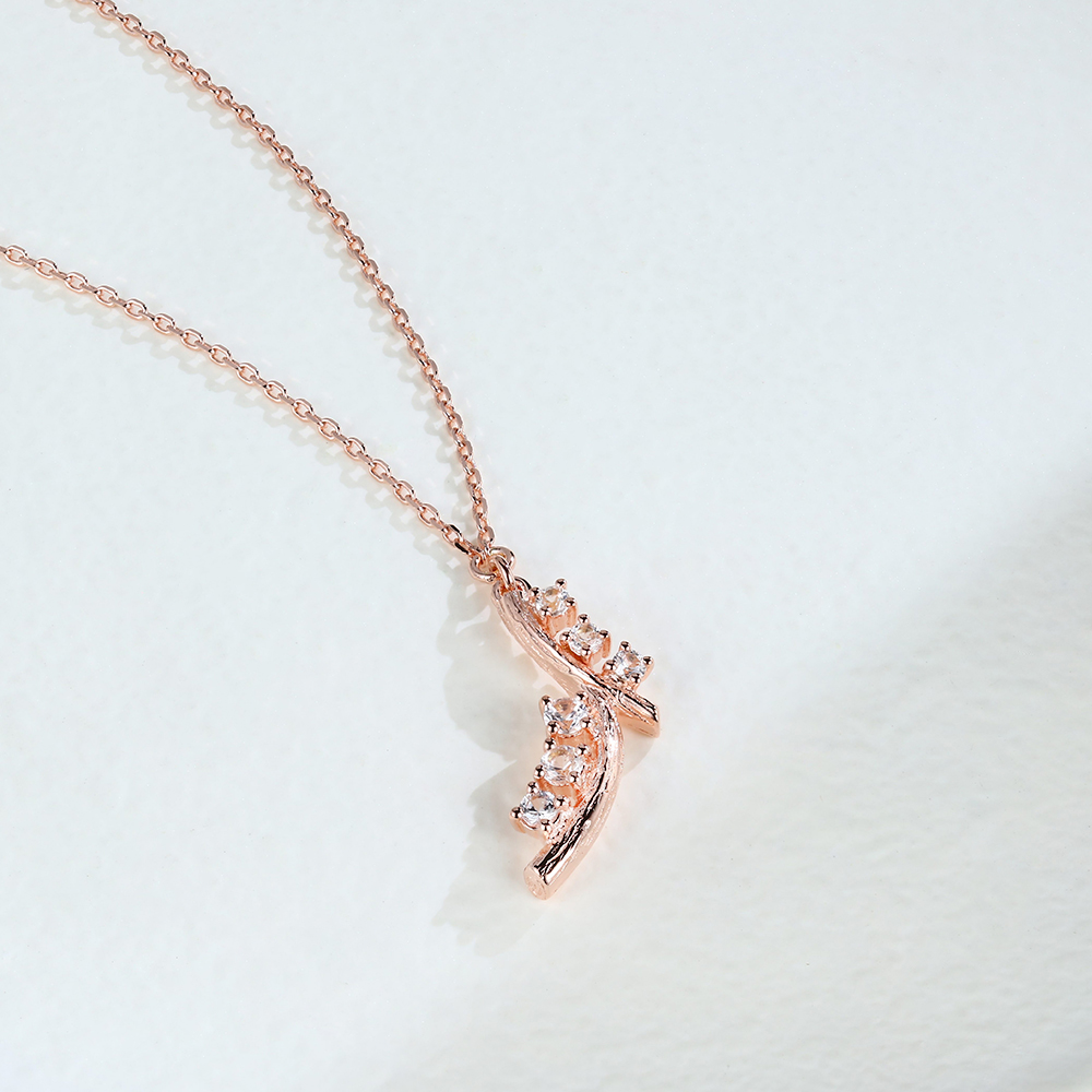 White Sapphire Pendant Necklace