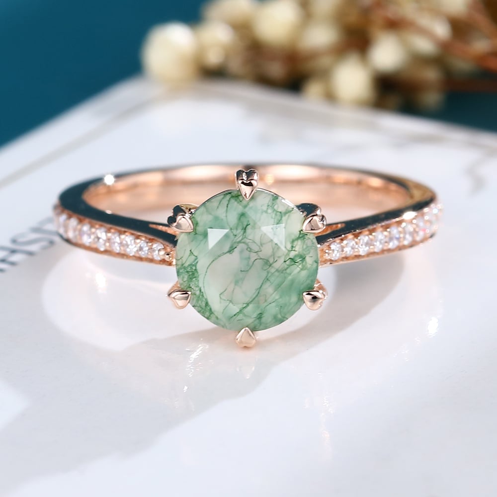 moss agate ring