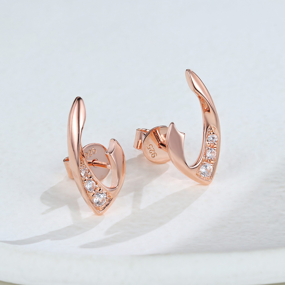 Separate W White Sapphire Earrings