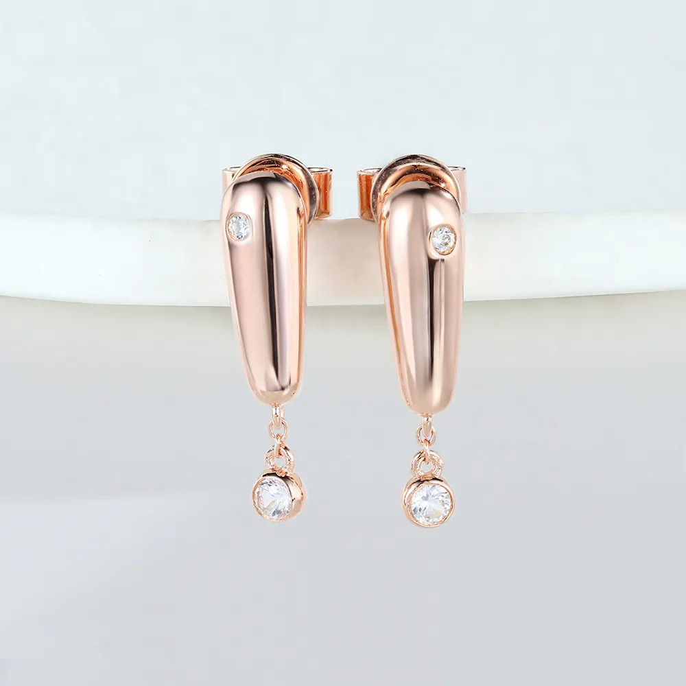 Sparkle Surprise White Sapphire Drop Earrings