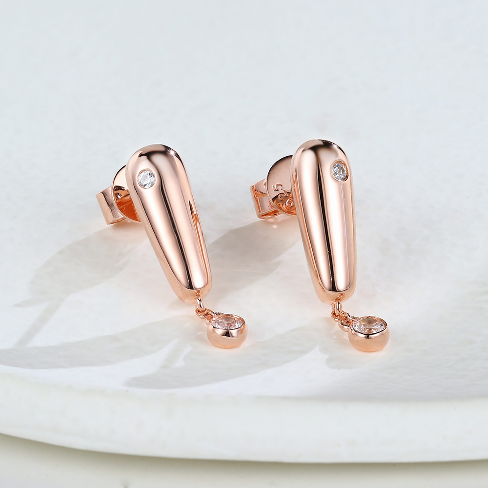 
White Sapphire Drop Earrings