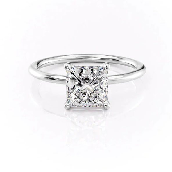 Juyoyo 2 Ct Princess Cut Moissanite Engagement Ring