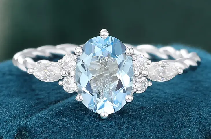aquamarine engagement ring
