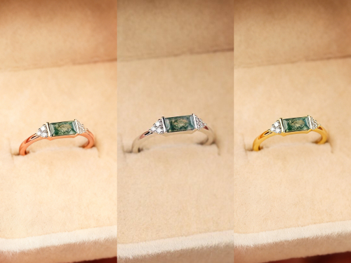 best metal for moss agate rings