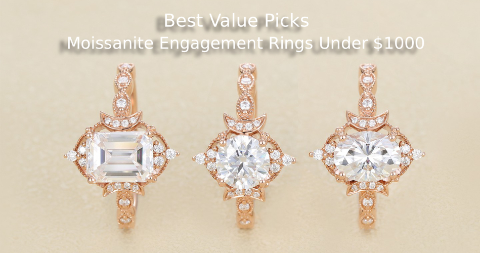 best moissanite engagement rings under 1000