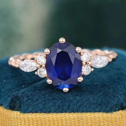 blue sapphire engagement ring