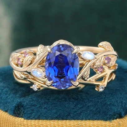 blue sapphire engagement ring