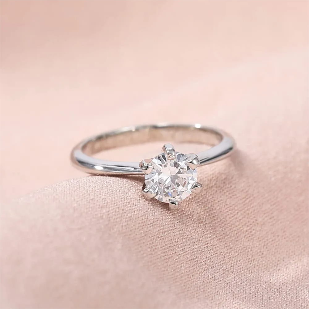 diamond solitaire engagement ring white gold