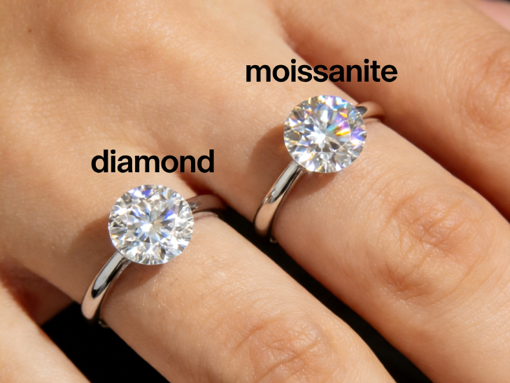 diamond vs moissanite sparkle and brilliance