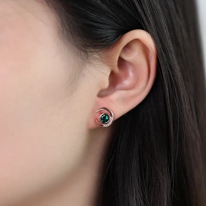 emerald sapphire earrings