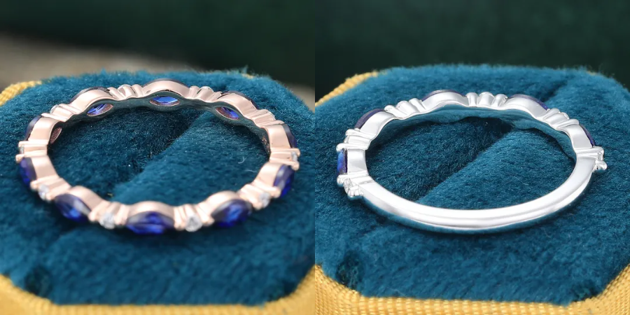 full vs half eternity ring band