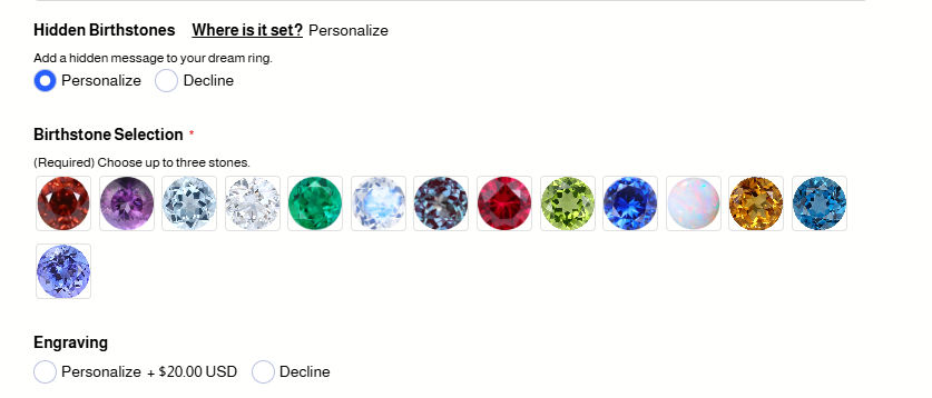 personalize hidden birthstone ring