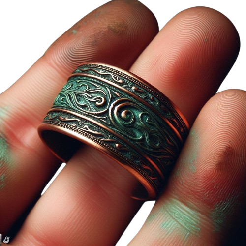 Rings turning fingers on sale green