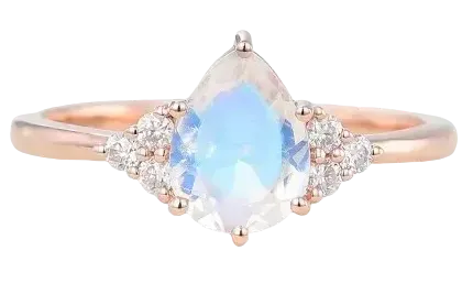 Juyoyo Triangle Alexandrite Rings for Women Alexandrite Engagement Ring