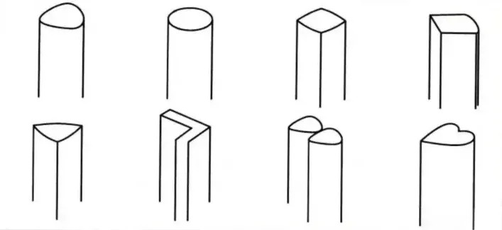 According to the shape of the claw section