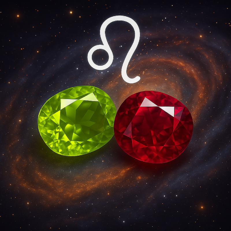 leo birthstone peridot ruby