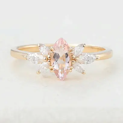 marquise morganite engagement ring