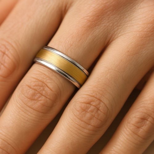 mix metal wedding band