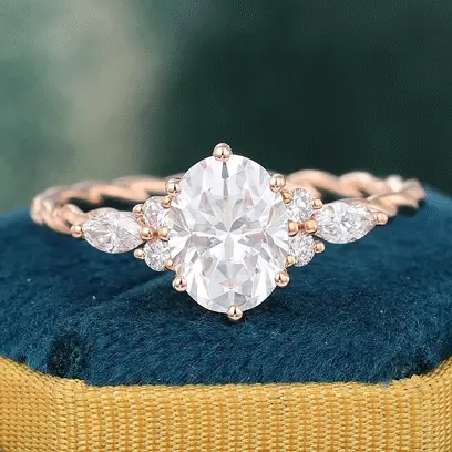 moissanite engagement ring