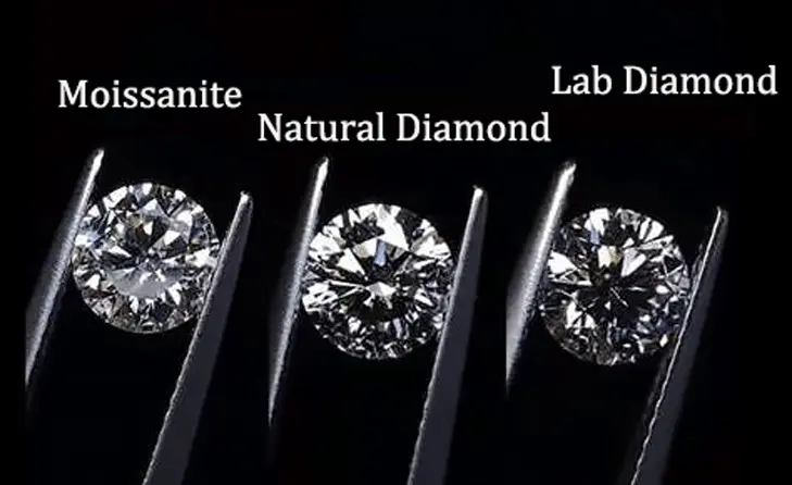 moissanite natural diamond lab diamond