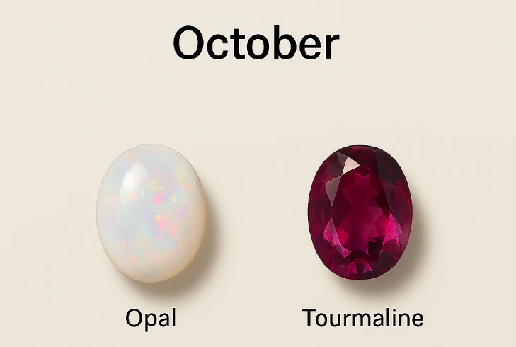 october birthstone opal tourmaline