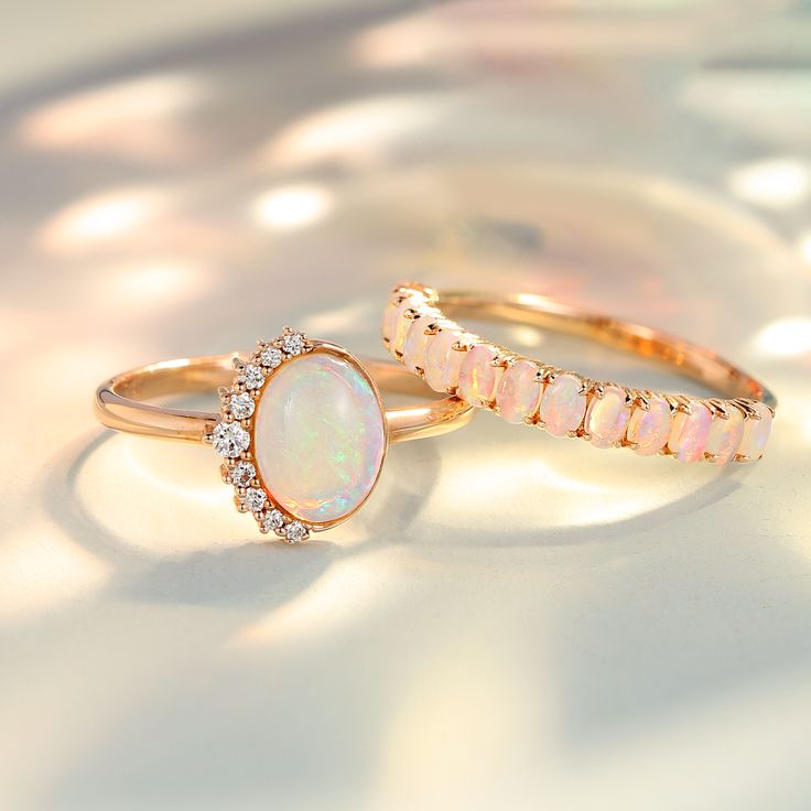 opal and diamond ring