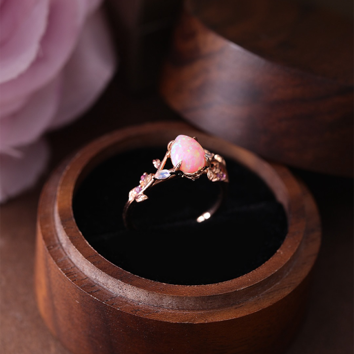 pink opal engagement rings meaning