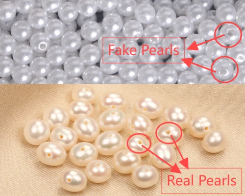 check drill hole to determine if real pearls