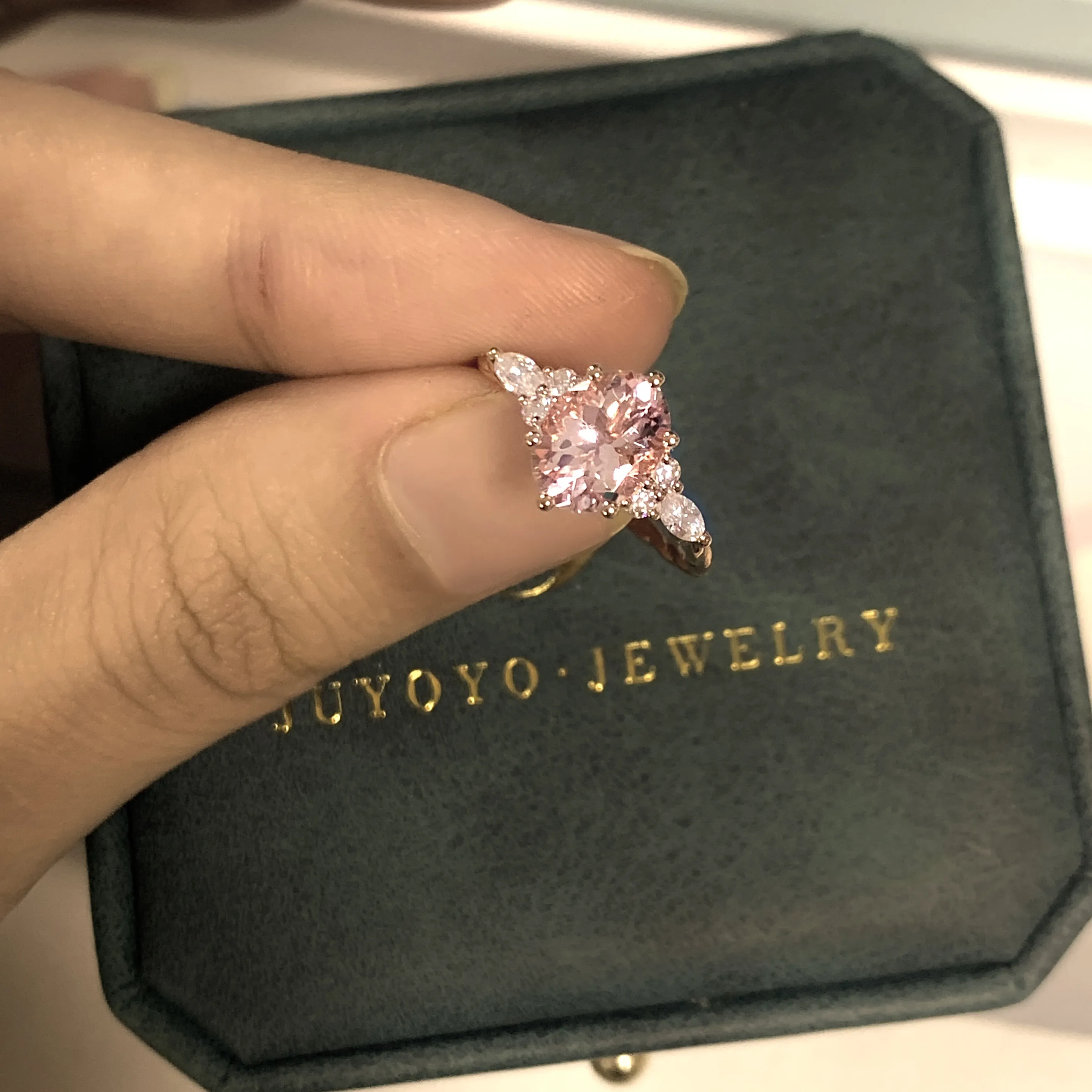 rose gold morganite ring