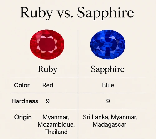 rubies vs sapphires