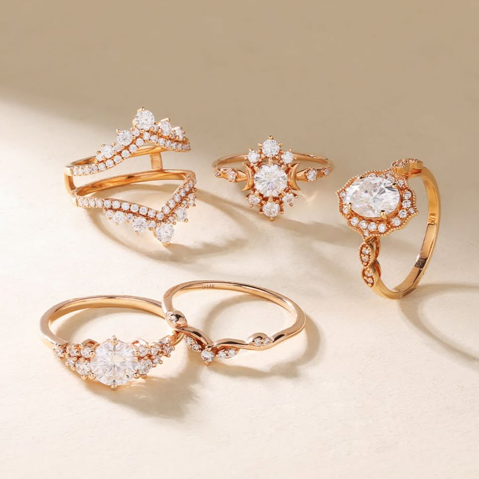 vintage moissanite rings