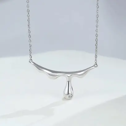 white sapphire necklace pendant